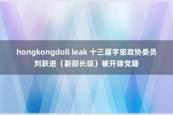 hongkongdoll leak 十三届宇宙政协委员刘跃进（副部长级）被开除党籍