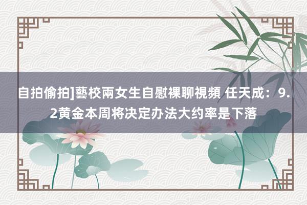 自拍偷拍]藝校兩女生自慰裸聊視頻 任天成：9.2黄金本周将决定办法大约率是下落