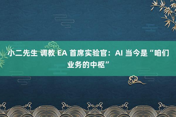 小二先生 调教 EA 首席实验官：AI 当今是“咱们业务的中枢”