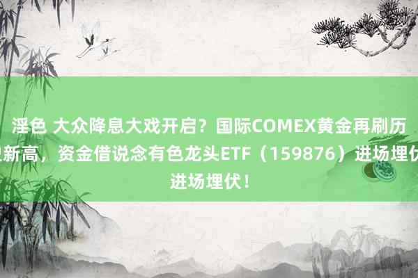 淫色 大众降息大戏开启？国际COMEX黄金再刷历史新高，资金借说念有色龙头ETF（159876）进场埋伏！