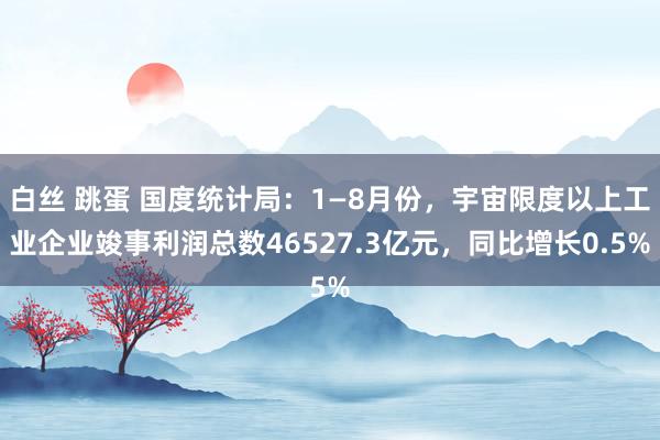 白丝 跳蛋 国度统计局：1—8月份，宇宙限度以上工业企业竣事利润总数46527.3亿元，同比增长0.5%