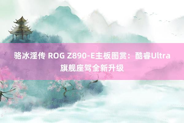 骆冰淫传 ROG Z890-E主板图赏：酷睿Ultra旗舰座驾全新升级