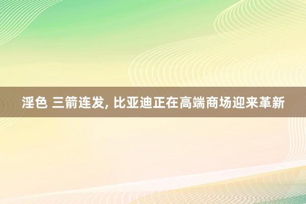 淫色 三箭连发, 比亚迪正在高端商场迎来革新