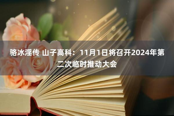 骆冰淫传 山子高科：11月1日将召开2024年第二次临时推动大会