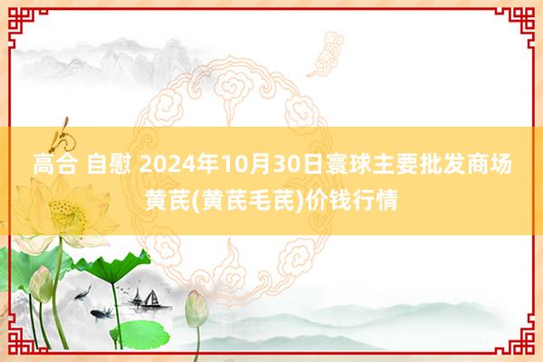 高合 自慰 2024年10月30日寰球主要批发商场黄芪(黄芪毛芪)价钱行情