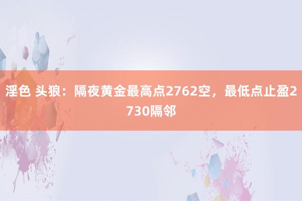 淫色 头狼：隔夜黄金最高点2762空，最低点止盈2730隔邻