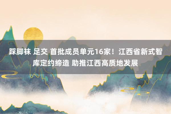 踩脚袜 足交 首批成员单元16家！江西省新式智库定约缔造 助推江西高质地发展