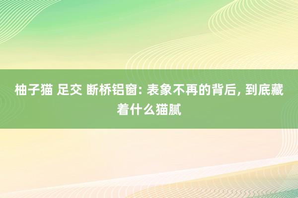 柚子猫 足交 断桥铝窗: 表象不再的背后， 到底藏着什么猫腻