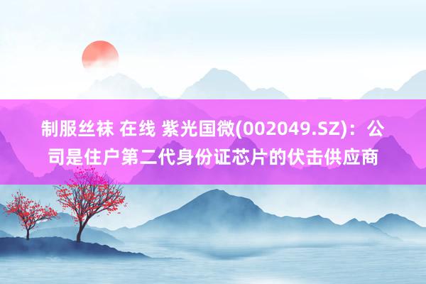 制服丝袜 在线 紫光国微(002049.SZ)：公司是住户第二代身份证芯片的伏击供应商