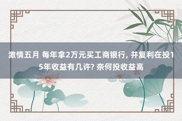 激情五月 每年拿2万元买工商银行， 并复利在投15年收益有几许? 奈何投收益高