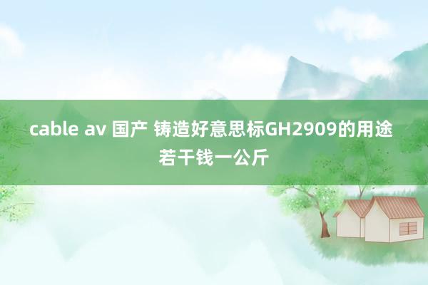 cable av 国产 铸造好意思标GH2909的用途 若干钱一公斤