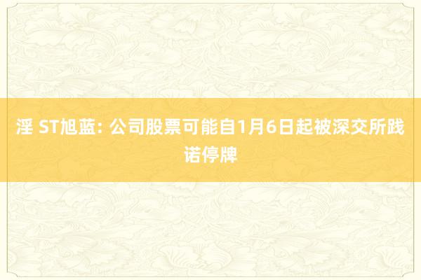 淫 ST旭蓝: 公司股票可能自1月6日起被深交所践诺停牌